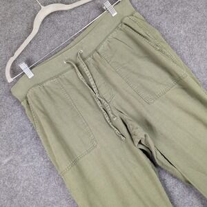 GAP Khaki Cargo Jogger Pants Olive Green Elastic Waist Drawstring Men's Size L
